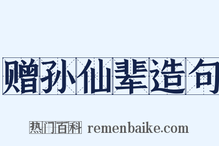 赠孙仙辈造句是什么意思的图片